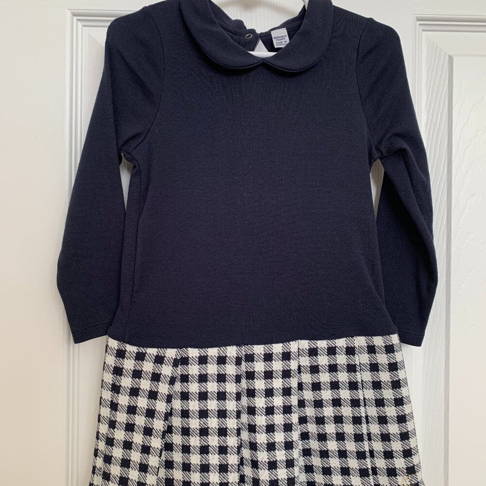 A Charming PETITE BATEAU  Navy and White Dress NWT, Size 3